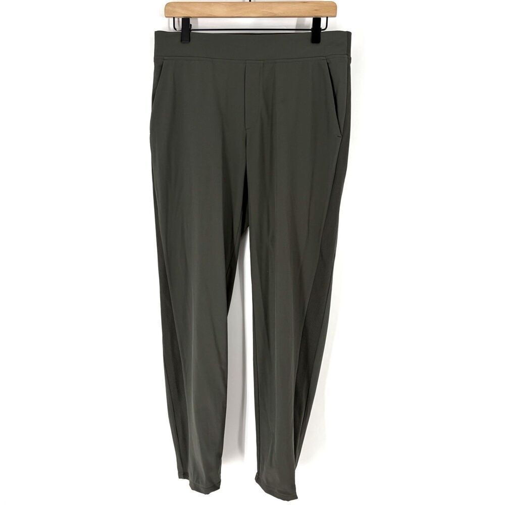 Athleta Brooklyn Ankle Pants Size 8 Tall Womens Olive Travel Active Outdoors